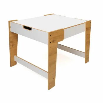 Masa pentru copii, Hanah Home, Phoenix, 72.5x55x56.5 cm, Alb / Natural imagine