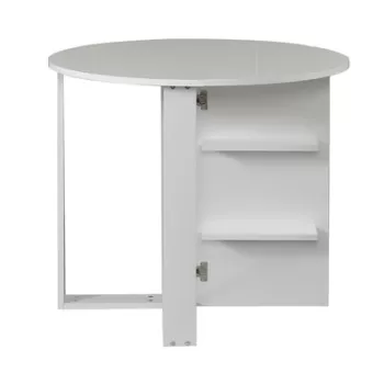 Masa pentru dining Middle, Comforty, 90x77 cm, blat pliabil, alb imagine