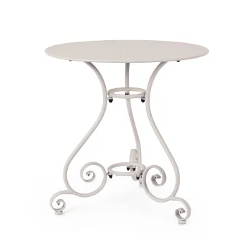 Masa pentru gradina Etienne, Bizzotto, D70x72 cm, otel, invelis e-coating, finisaj mat, grej imagine