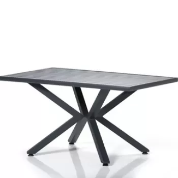 Masa pentru gradina Sydney Bahce Masas?-1, Clara, 150x90 cm cm, gri/negru imagine