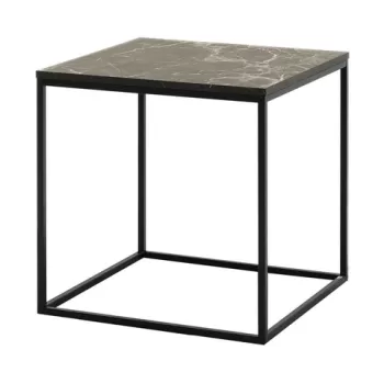Masuta, Adore, SHP-950-QQ-1, 50x52x50 cm, PAL, Negru / Marmura imagine