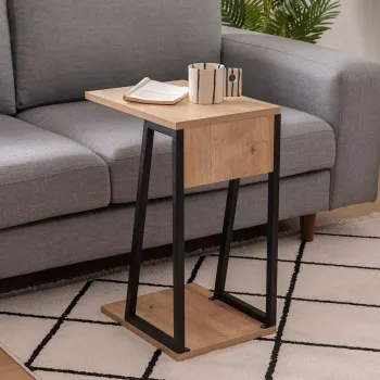 Masuta, Arnetti, Lissa, 30x42x56.8 cm, PAL, Safir / Negru imagine