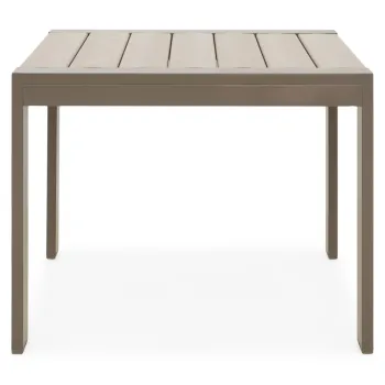 Masuta colt pentru gradina/terasa Tropicana, 55.9x61.3x50.9 cm, aluminiu, maro/bej imagine