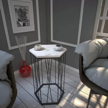 Masuta, Comforty, Cetrus, 40x62x35 cm, Alb negru imagine