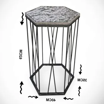 Masuta, Comforty, Cetrus Deniz, 40x62x35 cm, PAL, Stejar / Negru imagine