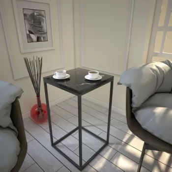 Masuta, Comforty, Pure, 35x62x35 cm, Alb negru imagine