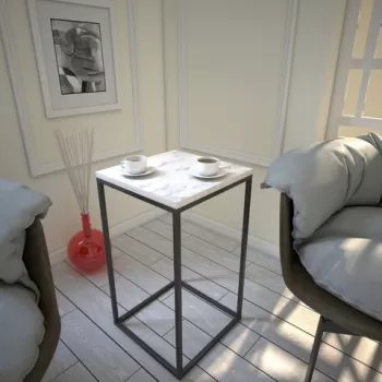 Masuta, Comforty, Pure, 35x62x35 cm, Alb negru imagine