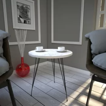 Masuta, Comforty, Sandalf, 40x44x40 cm, Alb negru imagine