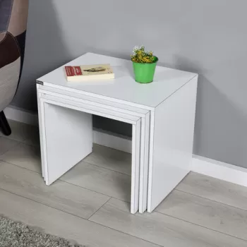 Masuta de cafea, Adore, SHP-103-PP-1, PAL, Alb imagine