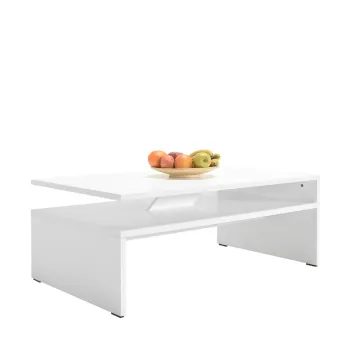 Masuta de cafea, Adore, Shp-645-Dd-1, 110x42x65 cm, PAL, Diamant Alb imagine