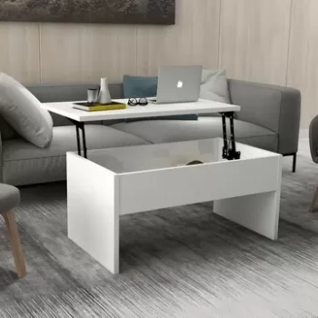 Masuta de cafea Akilli, Furny Home, 90x45x52 cm, alb imagine