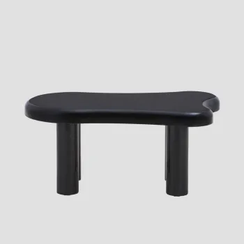 Masuta de cafea Alto, Homla, 100x60x45 cm, MDF, negru lucios imagine