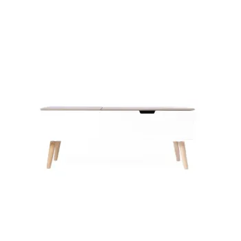 Masuta de cafea Anzabi, Homla, 105x50.5x43.5 cm, lemn/MDF, natur/alb imagine