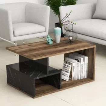 Masuta de cafea Arte, Mezza, 90x42x54 cm, maro/negru imagine