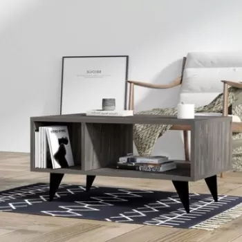 Masuta de cafea, Asse Home, Clara, 80x40x50 cm, Antracit imagine