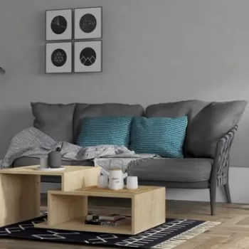 Masuta de cafea, Asse Home, Holly, 80x40x50 cm, Safir imagine