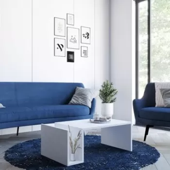 Masuta de cafea, Asse Home, Memo, 86.8x32.4x50 cm, Alb imagine