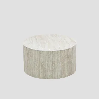 Masuta de cafea Belleza, Homla, 70x38.5 cm, lemn, bej imagine