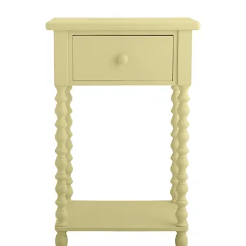 Masuta de cafea, Bloomingville, Salino, 36x33x70 cm, lemn de brad/MDF, galben imagine