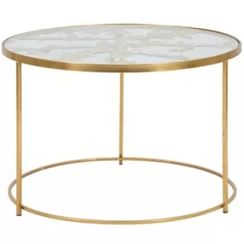 Masuta de cafea Butterflies, Mauro Ferretti, O 60x40.5 cm, fier, auriu imagine