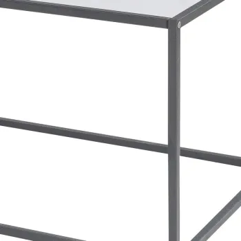 Masuta de cafea, Caliente, Lizbon, 90x40x50 cm, STICLA FUMAT, Negru imagine