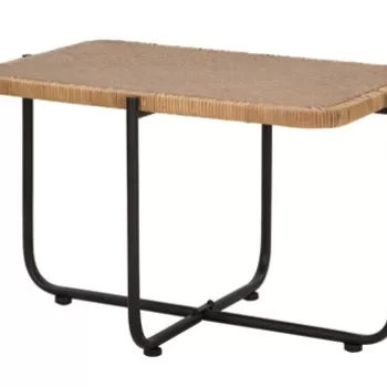 Masuta de cafea Cebu, Mauro Ferretti, 75x55x46.5 cm, fier/ratan, multicolor imagine