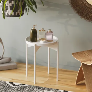 Masuta de cafea, Cerritos, Shb-002-C, 44x57x44 cm, Metal, Alb imagine