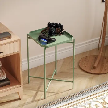 Masuta de cafea, Cerritos, Shb-008-D, 46x56x46 cm, Metal, Verde imagine