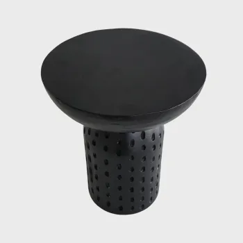 Masuta de cafea Charme, Homla, 37x42 cm, lemn, negru imagine