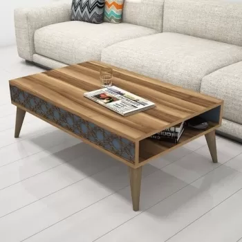 Masuta de cafea City Walnut, Hommy Craft, 105x60x37 cm, aluna/calcedonie imagine