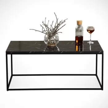 Masuta de cafea Cosco Royal, Comforty, 95x55x43 cm, negru/alb imagine