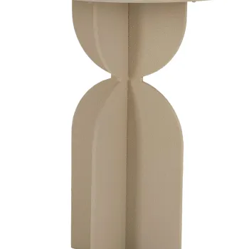 Masuta de cafea Dune, Mauro Ferretti, 45x58 cm, fier, crem imagine