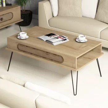 Masuta de cafea Ekol Oak, Hommy Craft, 105x60x46 cm, stejar imagine