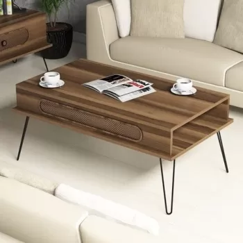 Masuta de cafea Ekol Walnut, Hommy Craft, 105x60x46 cm, aluna imagine