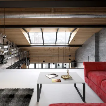 Masuta de cafea ELTAP, Fresco, 90x60x42 cm, otel/PAL, negru/alb imagine