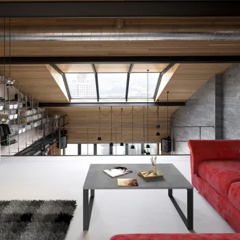 Masuta de cafea ELTAP, Fresco, 90x60x42 cm, otel/PAL, negru/gri imagine