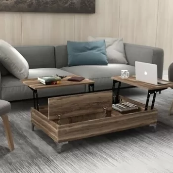 Masuta de cafea Esinti Walnut, Furny Home, 121x69,2x28 cm, aluna imagine