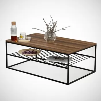 Masuta de cafea Etna Walnut, Comforty, 95x55x43 cm, aluna imagine