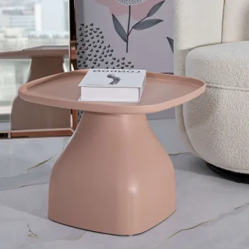 Masuta de cafea Gea, Mauro Ferretti, 48x48x38 cm, plastic, roz imagine