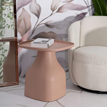 Masuta de cafea Gea, Mauro Ferretti, 48x48x50 cm, plastic, roz imagine