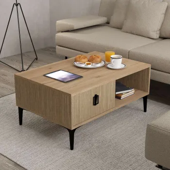 Masuta de cafea, Hanah Home, 2004 Sare, 90x41.5x60 cm, PAL, Maro imagine