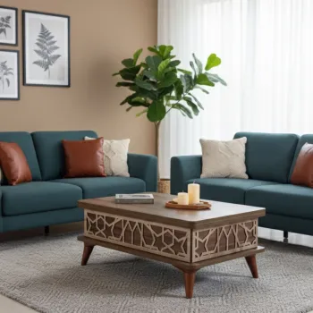 Masuta de cafea, Hanah Home, Ada, 90x38x60 cm, PAL, Maro imagine