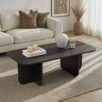 Masuta de cafea, Hanah Home, Akira, 120x41x60 cm, PAL, Negru imagine