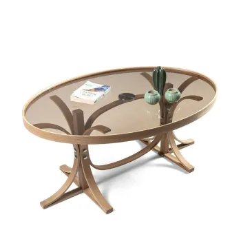 Masuta de cafea, Hanah Home, Buket, 112x47x78 cm, 100% SOLID OAK WOOD, Stejar imagine