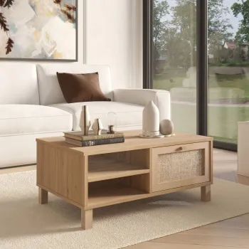 Masuta de cafea, Hanah Home, Dune, 90x38.6x60 cm, PAL, Stejar imagine