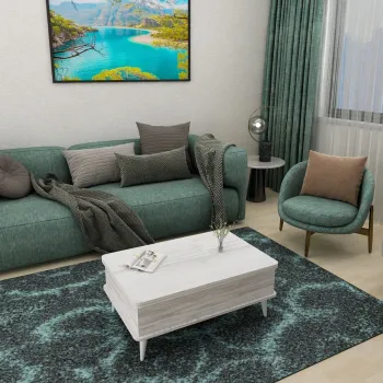 Masuta de cafea, Hanah Home, Dy Ada, 90x38x60 cm, PAL, Alb antic imagine