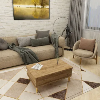 Masuta de cafea, Hanah Home, Dy Ada, 90x38x60 cm, PAL, Pin imagine