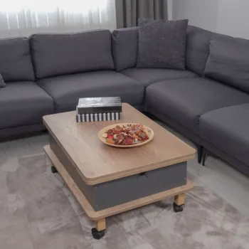 Masuta de cafea, Hanah Home, Dy Adt, 90x40x60 cm, PAL, Alaska / Anthracite imagine