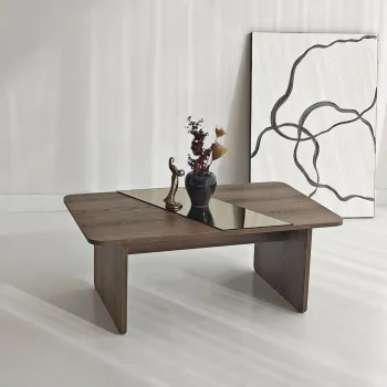 Masuta de cafea, Hanah Home, Favorite, 100x40x60 cm, Bronz / Nuc imagine