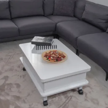 Masuta de cafea, Hanah Home, Helsinki, 90x40x60 cm, PAL, Alb imagine